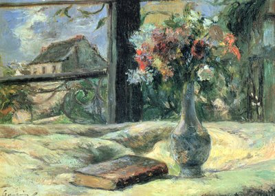 Flower Vase at the Window by Paul Gauguin